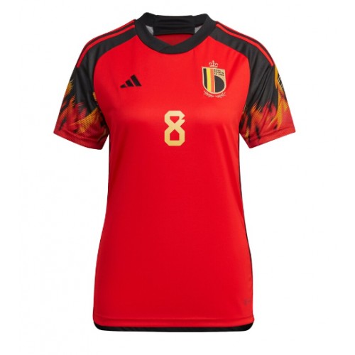 Maillot de foot Belgique Youri Tielemans #8 Domicile Femmes Monde 2022 Manches Courte